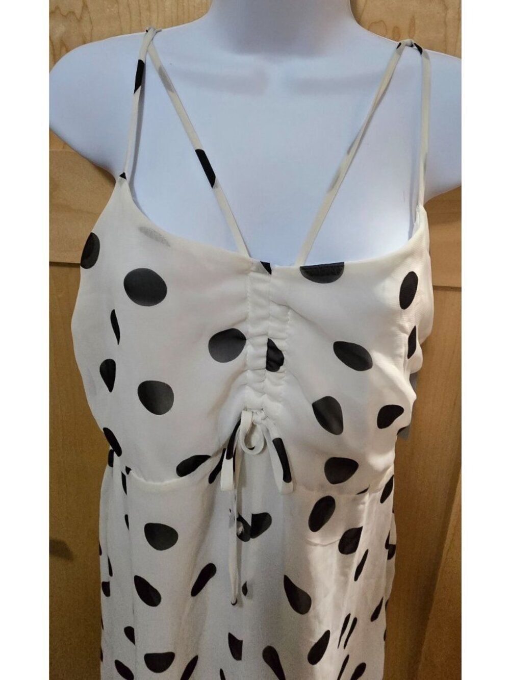 Polka Dot Midi Dress Adj. Straps fairycore whimsygoth beach party date night